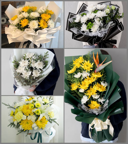 山东莱芜莱城区凤城街道北十里铺村白事花束代送
